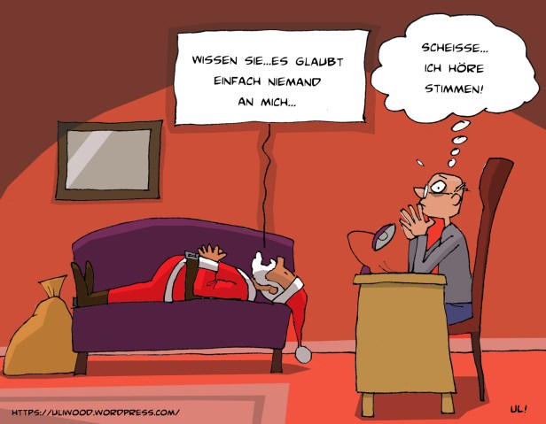 Weihnachtsmann beim Therapeuten